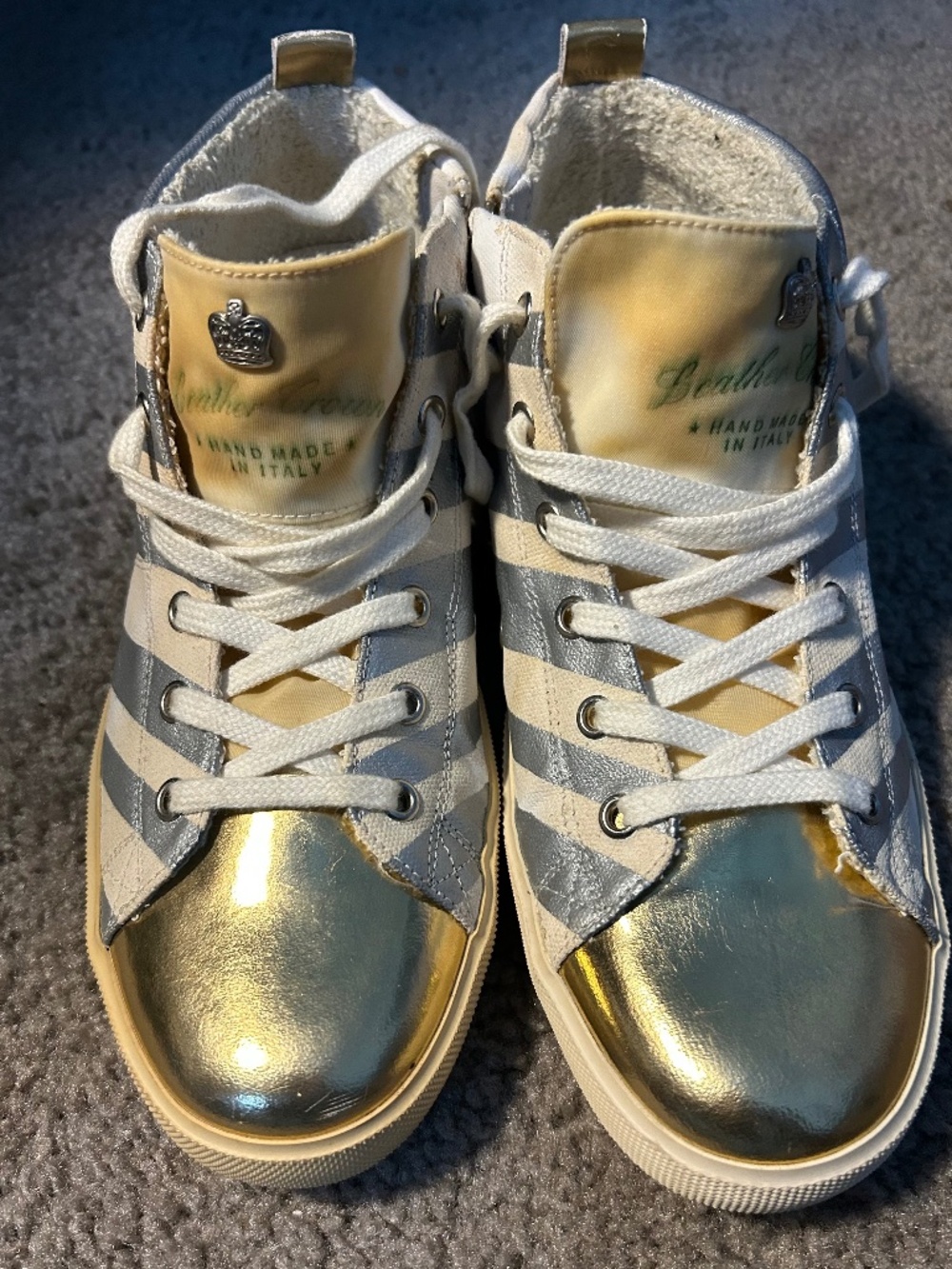 Leather Crown Designer Sneakers